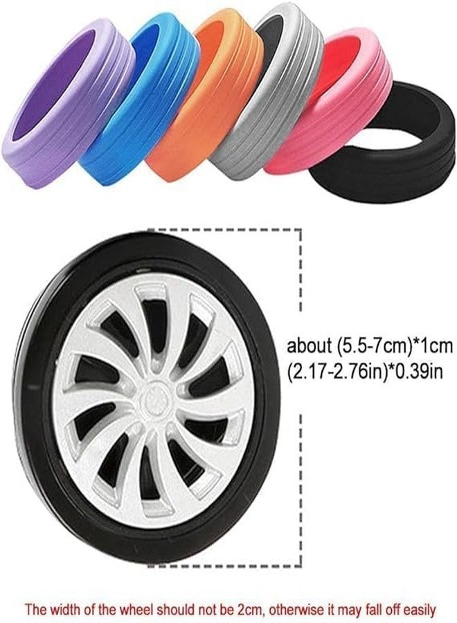 Onward 8PCS Trolley Wheel Cover Silicone Shock Absorption Wheel Cover for Trolley Bag Suitcase Wheel Cover Silicone Spinner Wheel Bag - Image 2